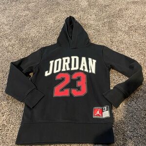 Jordan Kids Black and Red Pullover Hoodie
